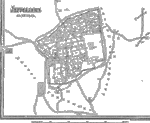 TThe plan of Jerusalem city in I century in times of Jesus Christ