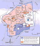 The plan of Jerusalem city in I century in times of Jesus Christ
